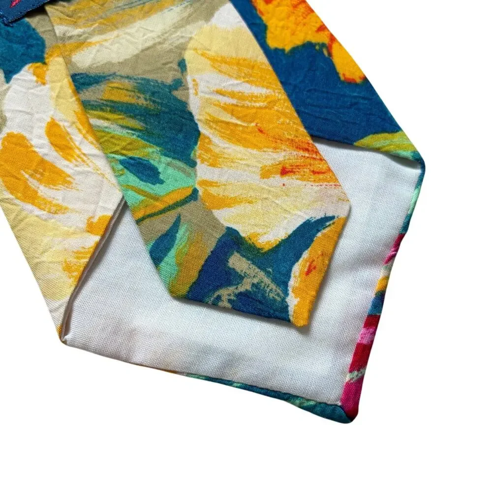 Vintage Retro Jams World Hawaiian Colorful Floral Tie